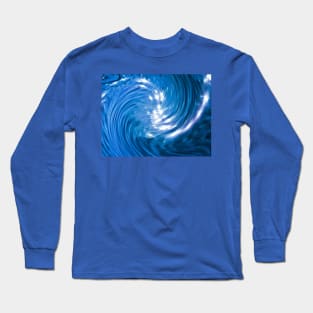 Sparkling Ocean Waves Abstract Pattern Long Sleeve T-Shirt